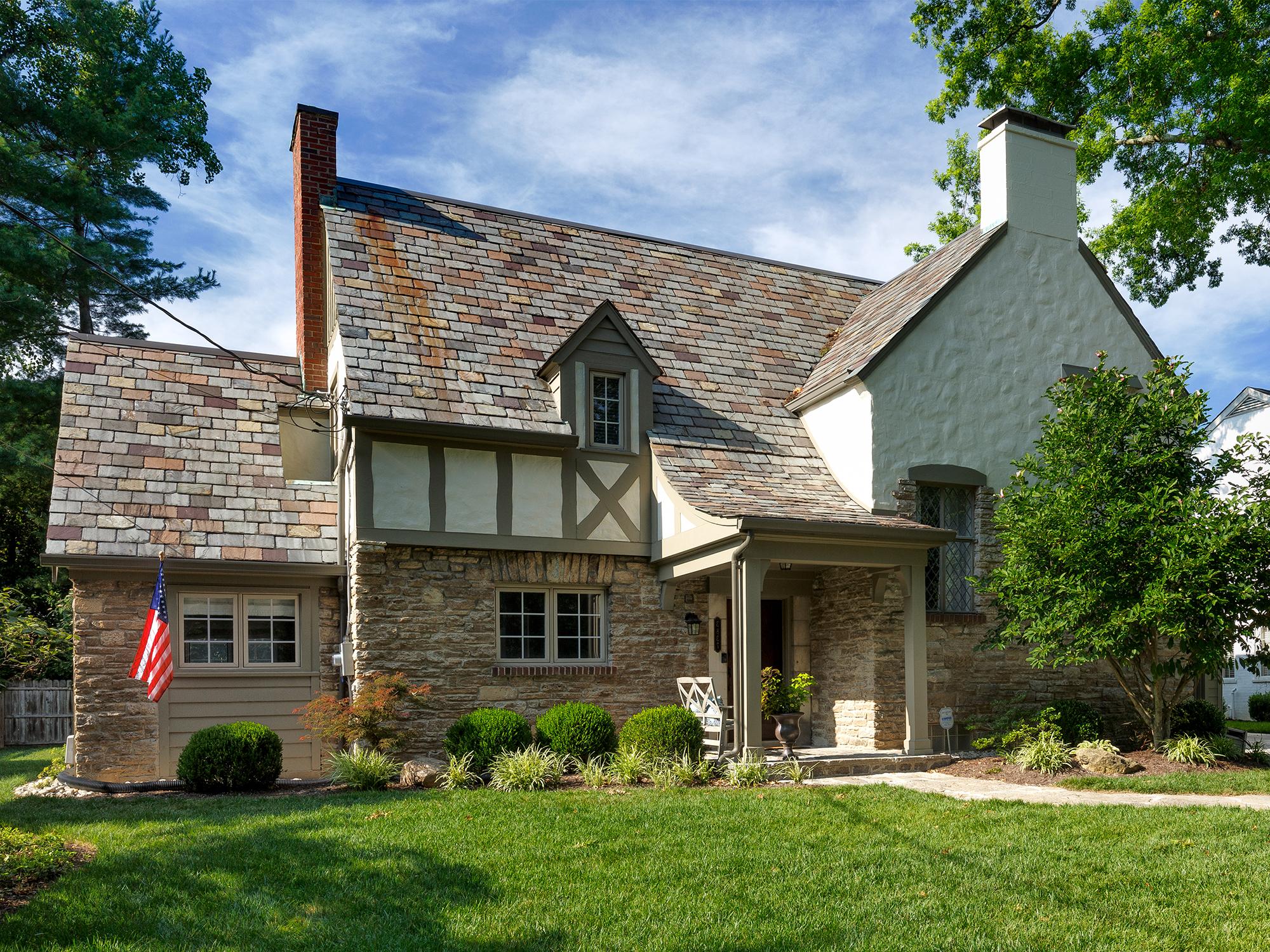 covered front porch Tudor Cincinnati residential architecture Tom Wilcox Architect